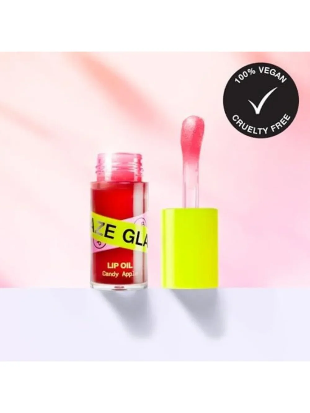Hydrating Candy Apple Lip Oil - Glossy Finish, Nourishing Formula, 0.2 oz